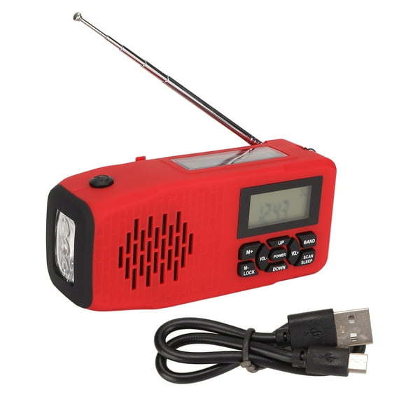 ZOUSSIQI XSY098D Solar Hand Crank Radio IPX3 Waterproof AM/FM/NOAA Weather Alert Radio with SOS Alarm Flashlight Headphone Plug EL225#44228