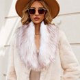 thumbnail image 5 of Xfvqtps Womens Shawls Faux Fur Solid Color Fluffy Plush Open Front Poncho Elegant Comfortable Thickened Warm Winter Pashmina Beige, 5 of 5