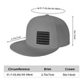 thumbnail image 3 of Flat Bill Visor Classic Snapback Hat Racing Checkered Flag Adjustable Style Baseball Cap, 3 of 7