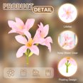 thumbnail image 3 of Uxcell 12 Pcs Flores Flotantes para Centros de Mesa, Cabezas de Flor de Lirio Falsas Rosas para Velas Flotantes, Relleno de Jarrones, Manualidades DIY, Decoración de Mesa para Fiestas y Bodas, 3 of 7
