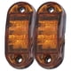 thumbnail image 3 of Luz de posición lateral de 2 LED, 10-30 V, luz de giro de alto brillo para automóviles, camiones, remolques y vehículos recreativos (amarilla), 3 of 14