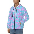 thumbnail image 3 of Kdxio Purple Dragon Scales Print Men Hoodies Casual Hoodies for Men with Zip Pockets Full Zip Long Sleeve Sweatshirt Sports Hooded Jacket-XX-Large, 3 of 5