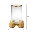 thumbnail image 2 of Jamie Young Co Vector Leather Hurricane in Antique Brass Finish, 2 of 5