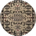 thumbnail image 1 of Ahgly Company Indoor Round Abstract Brown Abstract Area Rugs, 4' Round, 1 of 6