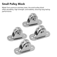 thumbnail image 3 of Stainless Steel Small Pulley Roller, Small Silent Fixed Pulley Loading 176 Lb for Rope Cable Cord Guide & Wall Ceiling Mount DIY Project, 3 of 7