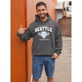 thumbnail image 2 of Seattle 88 Tennis Hoodie Men -Image by Shutterstock, Male 3X-Large, 2 of 4