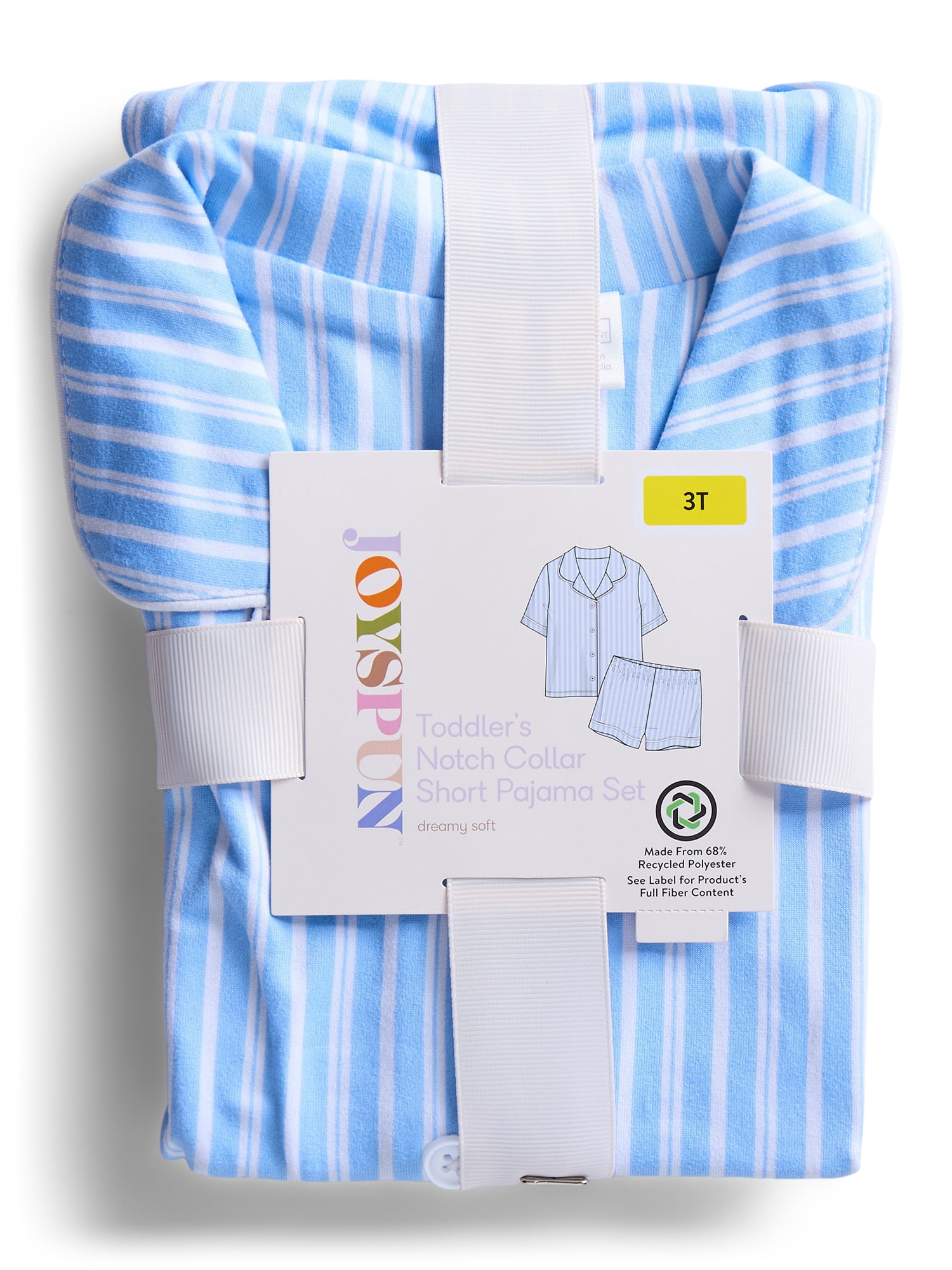 Joyspun Toddler Mommy and Me Notch Collar Top and Shorts Family Matching Pajama Set, Sizes 2T-5T