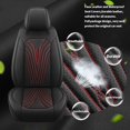 thumbnail image 4 of AOMSAZTO Front Car Seat Covers Fit for Hyundai Tucson 2010-2024 2025 Seat Covers Faux Leather Breathable and Waterproof Automotive Seat Covers Protector(2 PCS Front Seats,Black & Redline), 4 of 5