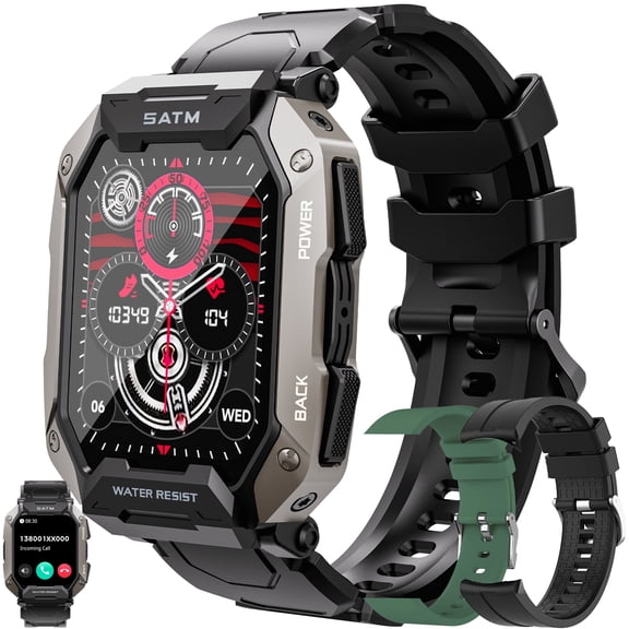 Smart Watch for Women, 1.81" HD Touchscreen, Bluetooth Calling (Answer/Make Calls),10-Day Standby, 1 ATM Waterproof, Fitness Tracker Compatible with Android & iPhone (3 Strap)
