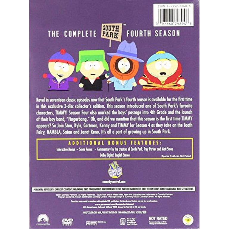 South Park: The Complete Fourth Season ( (DVD)) - Walmart.com
