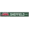 Sheffield Avenue 100 Years Street Sign Plastic 4" X 24"