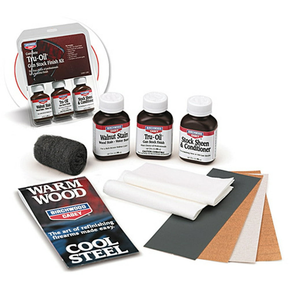 BIRCHWOOD CASEY TRUOIL STOCK FINISH KIT WOOD FINISH 9 PIECE Walmart