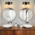 thumbnail image 3 of Deyidn 2 Light BlackBathroom Vanity Light with Globe Glass Shade Modern Bathroom Wall E26 Bulb, 3 of 6