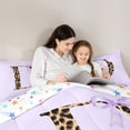 thumbnail image 4 of Manfei Old Fashion Letter D Monogrammed Full Size Comforter Sets 3 Pieces for Kids Teens,Vintage Leopard Print Initial Bow Bedding Sets for Girls Women,Breathable Home Decor, 4 of 6