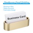 thumbnail image 3 of Uxcell Business Card Holder for Desk, Metal Name Card Organizer, Champagne Gold, 3 of 6