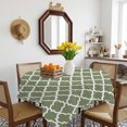 thumbnail image 3 of Green Morocco Table Cloth Waterproof Tablecloths, Boho Farmhouse Abstract Geometric Simple Tablecloth Dining Table Cover for Kitchen Party Tabletop Outdoor, Square Tablecloth 54x54 Inch, 3 of 9
