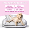 thumbnail image 6 of Grey And White Striped Couch Style Dog Bed By Glow Pups Mini Sofa Lounge For Pets, 6 of 6