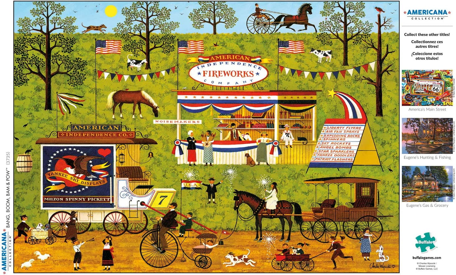 Buffalo Games - Americana Collection - Patriotic Road Trip - 500 Piece Jigsaw Puzzle