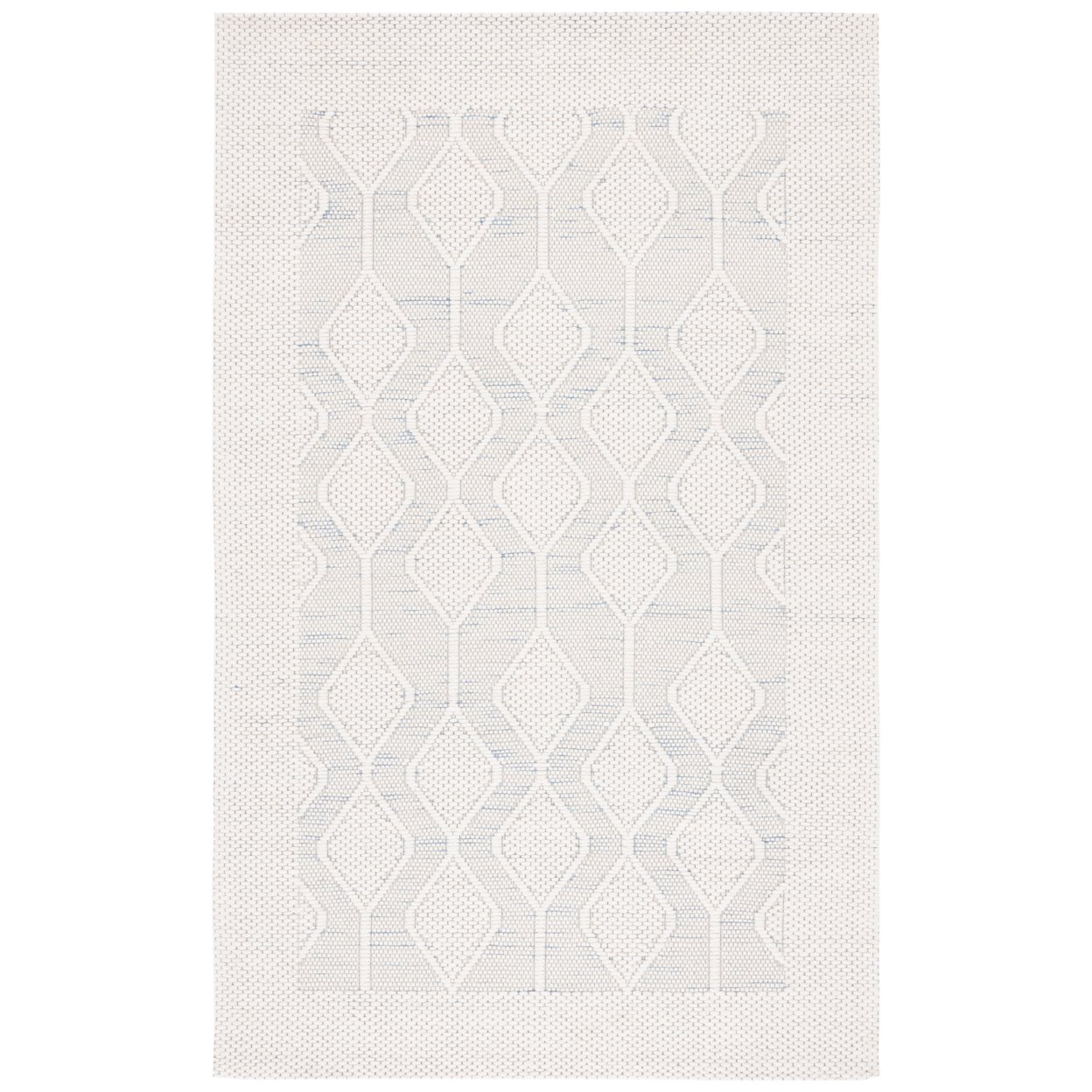 SAFAVIEH Marbella Sharalyn Bordered Area Rug, Ivory/Blue, 5' x 8'