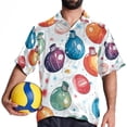 thumbnail image 4 of Bowling Men's Hawaiian Printed Short Sleeve Button Down Casual Beach Shirt's, Unisex, 4 of 6