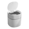 thumbnail image 1 of OULII Small Trash Can With Lid White PP Storage Of Small Items For Adults 1Pcs, 1 of 8