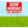 thumbnail image 1 of Now Hiring Cdl Drivers (18" x 24") Yard Sign, Includes Metal Step Stake, 1 of 6