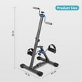 thumbnail image 3 of Arm and Leg Exercise Bike for Seniors - Folding Pedal Exerciser for Elderly, Adjustable Hand Bike for Physical Therapy, Knee & Foot Stroke Therapy Equipment for Adults, with Shock Absorbing Suckers, 3 of 8
