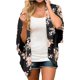 thumbnail image 3 of FINOCEANS Cárdigans tipo kimono de gasa floral para mujer, sueltos, para cubrir la playa, media manga, 3 of 5