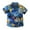 Blue, variant on Summer Toddler Boys Hawaiian Shirt, Tropical Beach Vacation Short Sleeve Floral Shirt for Kids, Perfect for Summer Play & Family Holidays for 3M-8Y