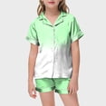 thumbnail image 5 of Gubotare Toddler Pajamas Summer Girls Pajamas Short Sleeve Pjs Toddler Summer Sleepwear Sets (E,Size 4-5 Years), 5 of 5