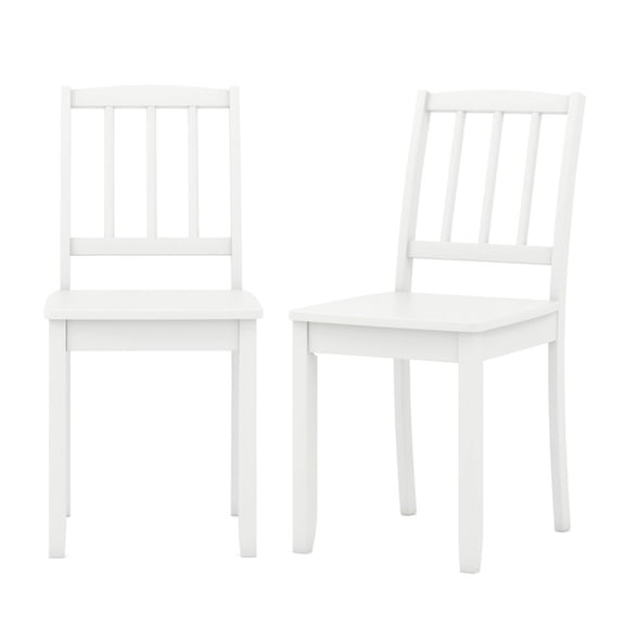 Furnibear White Wood Dining Chairs Set of 2 Solid Wood Construction Accent Chairs Dining Room Chairs for Dining Room Kitchen and Apartment Comfortable Modern Sturdy