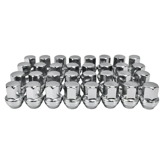 Hex Autoparts 32PCS 9/16-18 Chrome Lug Nuts for Dodge Ram 2500 3500 1994-2011 Durango Dakota