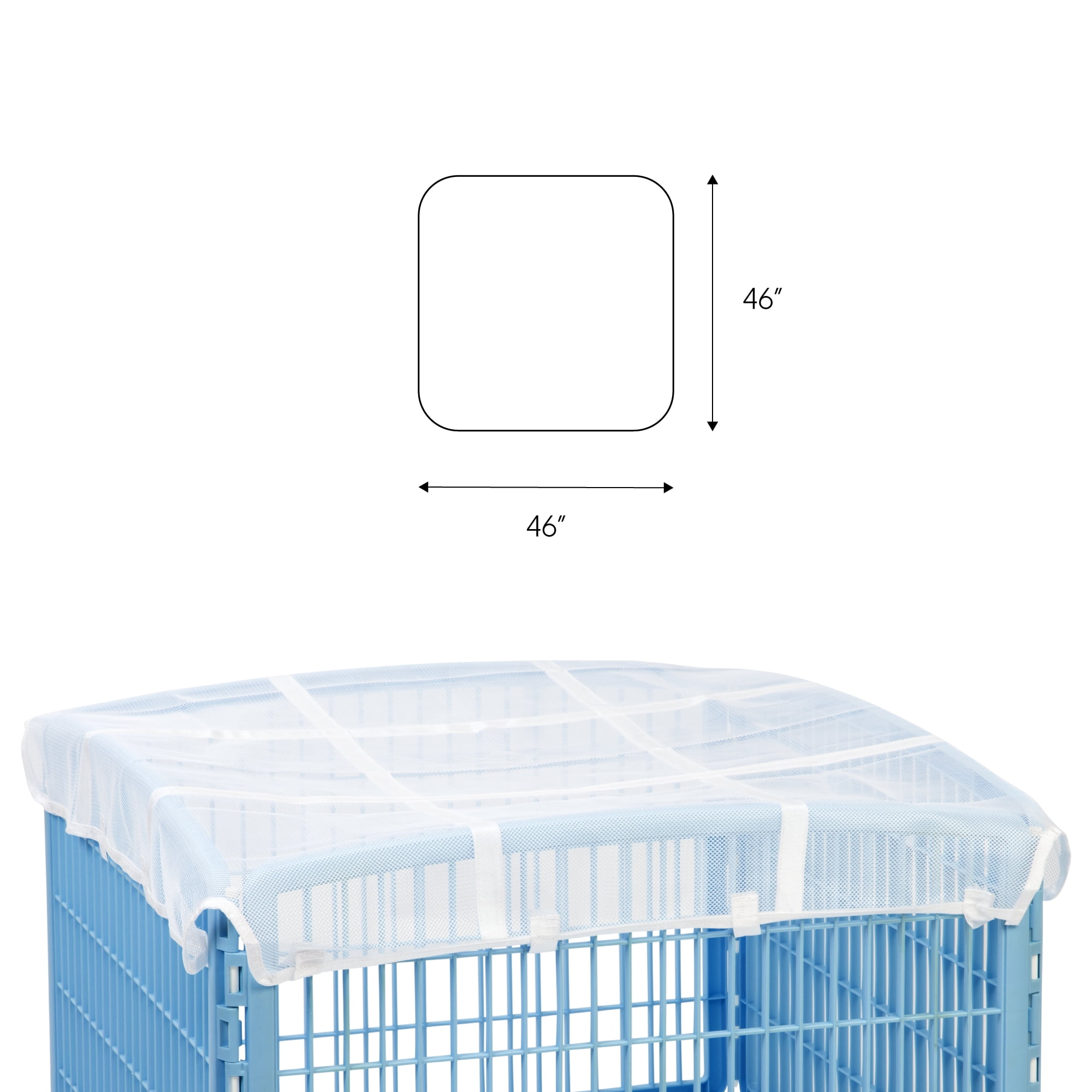 IRIS Mesh Security Roof, White (For 24-In Exercise 4-Panel Pet Playpen)