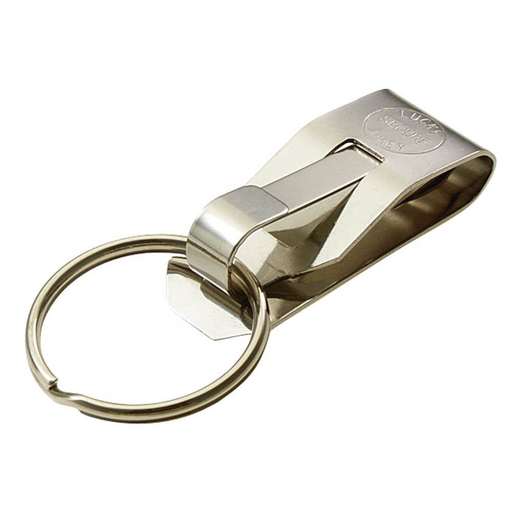 Lucky Line Belt Hook Key Holder Silver Clip On 4061