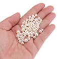 thumbnail image 3 of Uxcell 800 Pcs Faux Pearl for Crafting 0.12''-0.31'' No Hole ABS Round Pearls for Vase Fillers Beige, 3 of 6