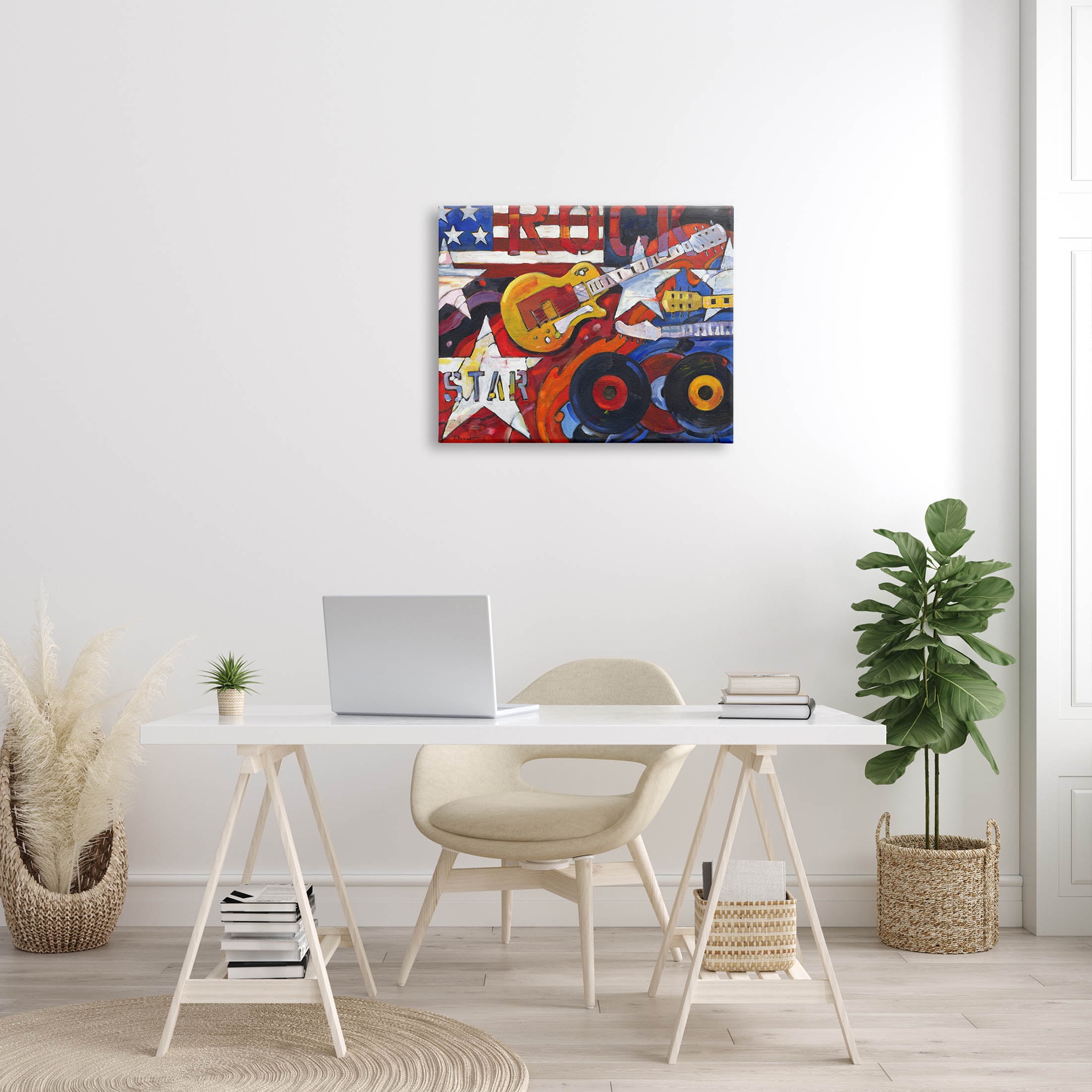 Stupell Industries Rockstar Americana Music Tribute Painting Gallery Wrapped Canvas Print Wall Art, Design by Paul Brent