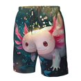 thumbnail image 4 of Balery Whimsical Axolotl Fantasy Traje de Baño Estilo Hawaiano para Hombre, Shorts de Secado Rápido con Bolsillos-Large, 4 of 6