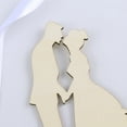 thumbnail image 4 of Hytrove Wooden Cake Topper for Wedding Decorations Beige Props Perfect for Bride Groom Dog 1, 4 of 6