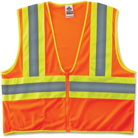 

New Safety Vest 2-Tone Type R Class 2 Reflective L/XL Orange Each