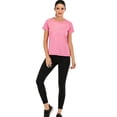 thumbnail image 5 of Women Quick Dry Workout T-Shirt Short Sleeve Yoga Top Moisture Wicking Athletic Shirts Fitness Workout Activewear Tennis Tops,Pink S-3XL, 5 of 6