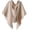 Beige, variant on 2025 Lightweight Fringe Triangle Shawl Wrap for Women Solid Color Scarf Cape for All Seasons Cover Up Accessory
