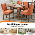 thumbnail image 6 of Paproos Dining chairs Set of 4, Upholstered Dining Room Chair with Solid Wood Legs and Bronze-Nail Head, Modern Kitchen Chair with Thick Fabric, Side Dining Chair for Home, Dining Room, Orange, 6 of 10