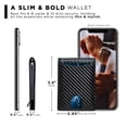 thumbnail image 4 of SYMMEXA Men's wallet RFID anti-theft carbon fiber wallet dollar clip, 4 of 6