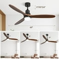 thumbnail image 2 of Tower Fan 60 Inch Ceiling Fan With Lights 3 Solid Wood Fan Blade Noiseless Reversible Motor Remote Control,Box Fan, 2 of 8