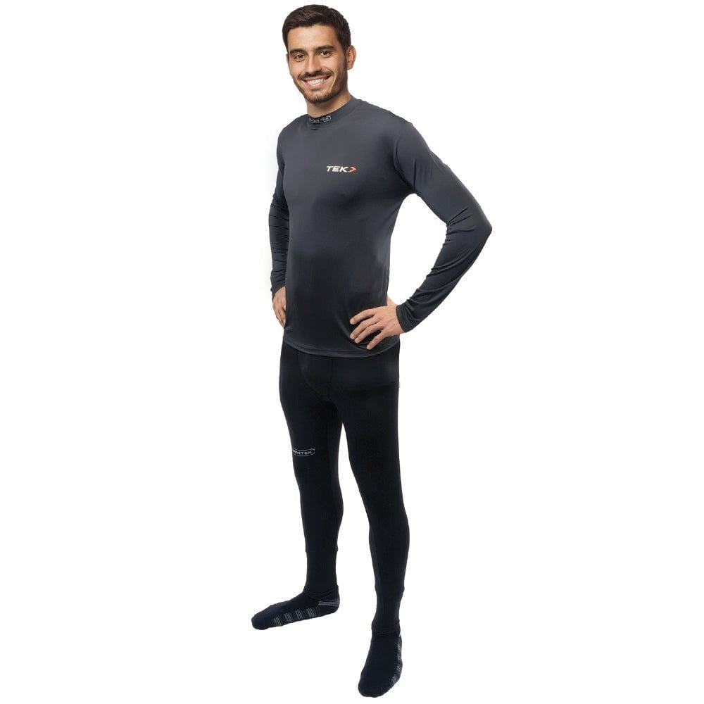 LANBAOSI Chemise de Compression pour Garçons Manches Longues Football Baseball sous-Vêtement pour Unisexe Séchage Rapide Couche de Base Sportive