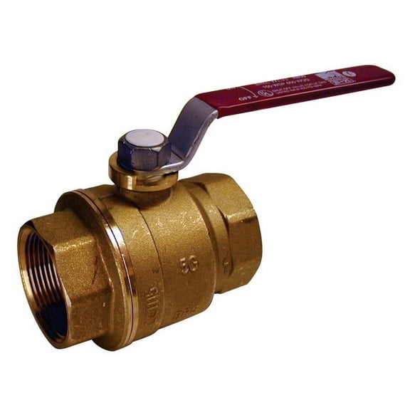 Mueller Streamline Ball Valve Forged Brass Full Port - 1-1/4 In. FIP, Durable