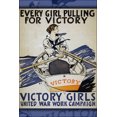thumbnail image 1 of 24"x36" Gallery Poster, Every girl pulling for victory, WWI poster, 1918, 1 of 1