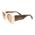thumbnail image 3 of Womens Buffed Sleek Mod Oversized Butterfly Fashion Sunglasses Beige Brown - Brown, 3 of 4