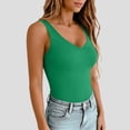 thumbnail image 5 of Only Moment Womens Work Tops Polyester,Spandex Casual Crewneck Strap Lace Camisole Shirts Green M, 5 of 7