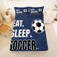 thumbnail image 5 of Erosebridal Football Boys Queen Sheet Sets,Soccer Ball Games Bed Set For Boys Tees 4-Piece, 5 of 6